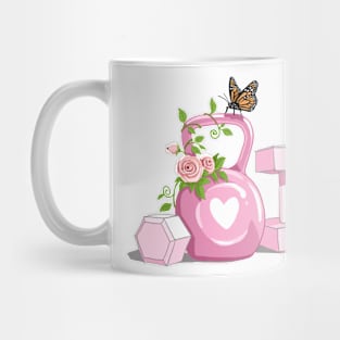 Dumbells and Butteflies Mug